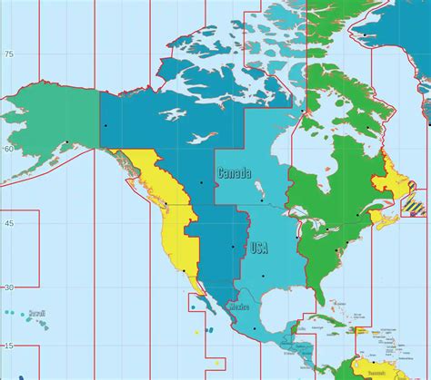 Map Of North America Showing Time Zones Christian L Bertelsen