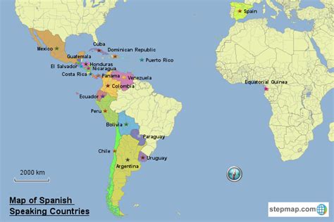 Map Of Spanish Speaking Countries In Africa