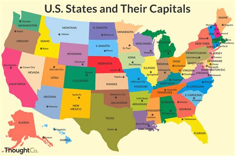USA Map with State Capitals