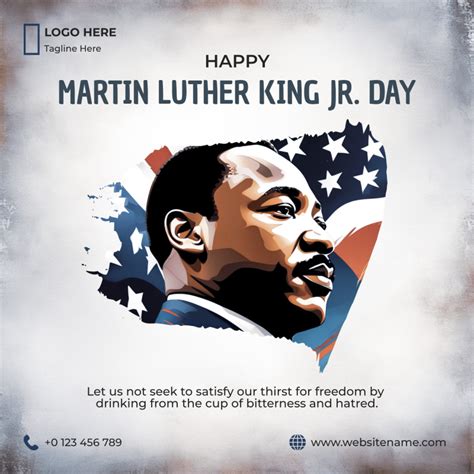 Martin Luther King Birthday Poster Template Postermywall