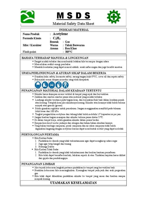 Material Safety Data Sheet Msds Informasi Penting Penggunaan Bahan