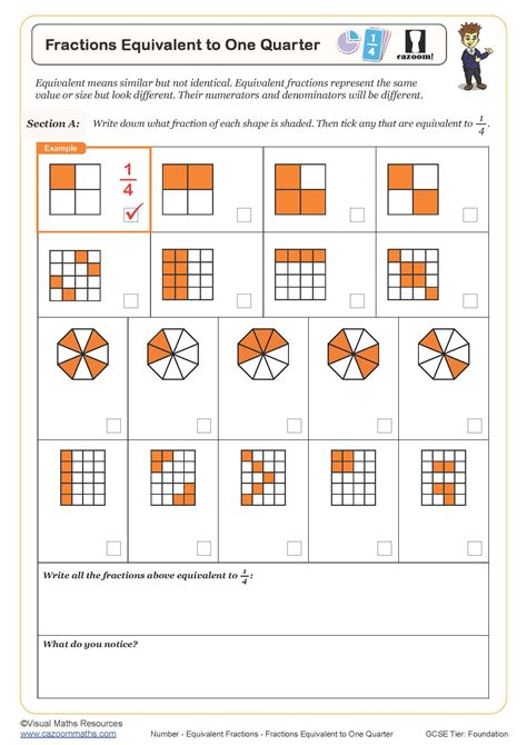 Maths Equivalent Fractions Halves And Quarters Level 1 Activity For