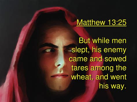 Matthew 13 25 But While Men Slept His Enemy Came And Sowed Tares Among
