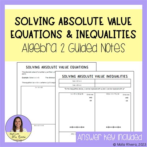 Maximizing Learning Solving Absolute Value Equations And Inequalities