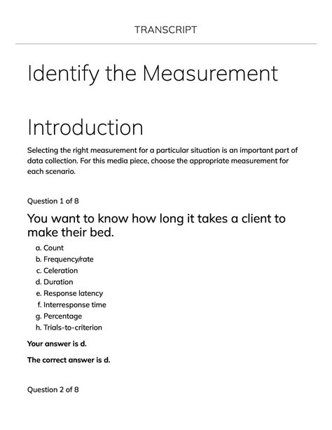 Measurement Introduction