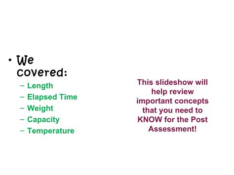 Measurement Power Point Review 1H2al8a