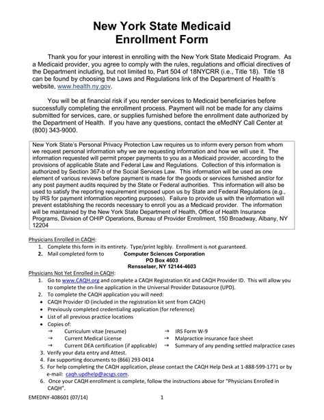 Medicaid Application Ny
