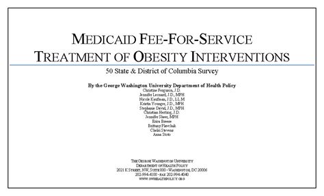 Medicaid Fee For Service Treatment Of Obesity Interventions