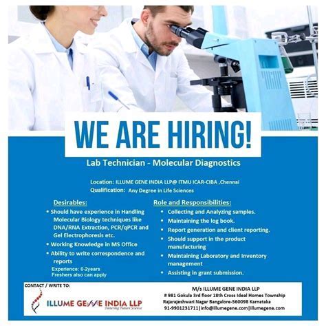 Medical Laboratory Technologist Vacancy