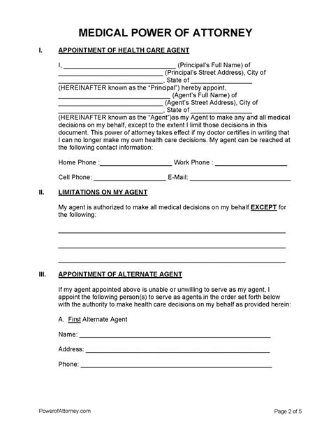 Medical Power Of Attorney Forms