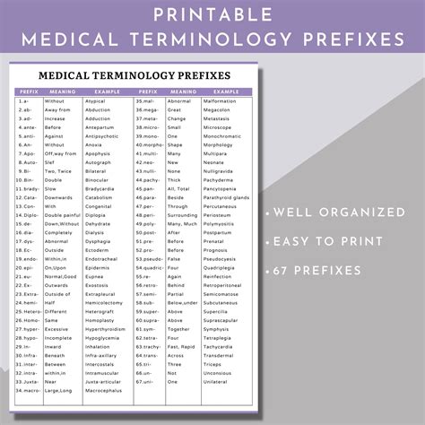 Medical Term Prefixes