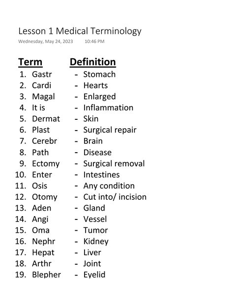 Medical Terminology Lesson 6 Youtube