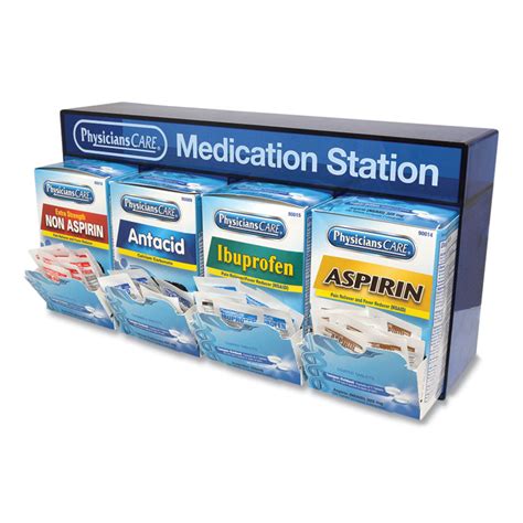 Medication Station Aspirin Ibuprofen Non Aspirin Pain Reliever Antacid