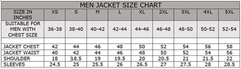 Men Size Chart - Classyak, 48% Off | Www.elevate.in