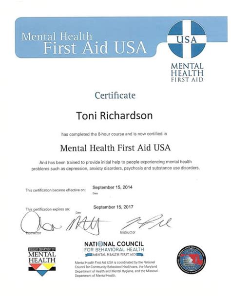 Mental Health Certification