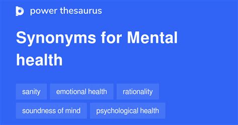 Mental Health Thesaurus