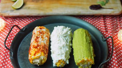 Mexican Corn Elote In Three Ways Pressed With Cheese Guacamole And