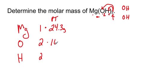 MgOH2 Molar Mass Calculation