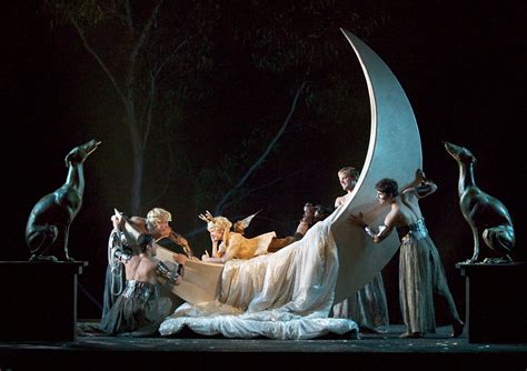 Michael Drummond As Puck Center With Fairies In The Old Globe S