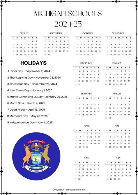 Michigan School Calendar 2024 2025 County School District