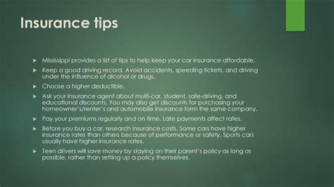 Mississippi Car Insurance Information For International Students Ppt