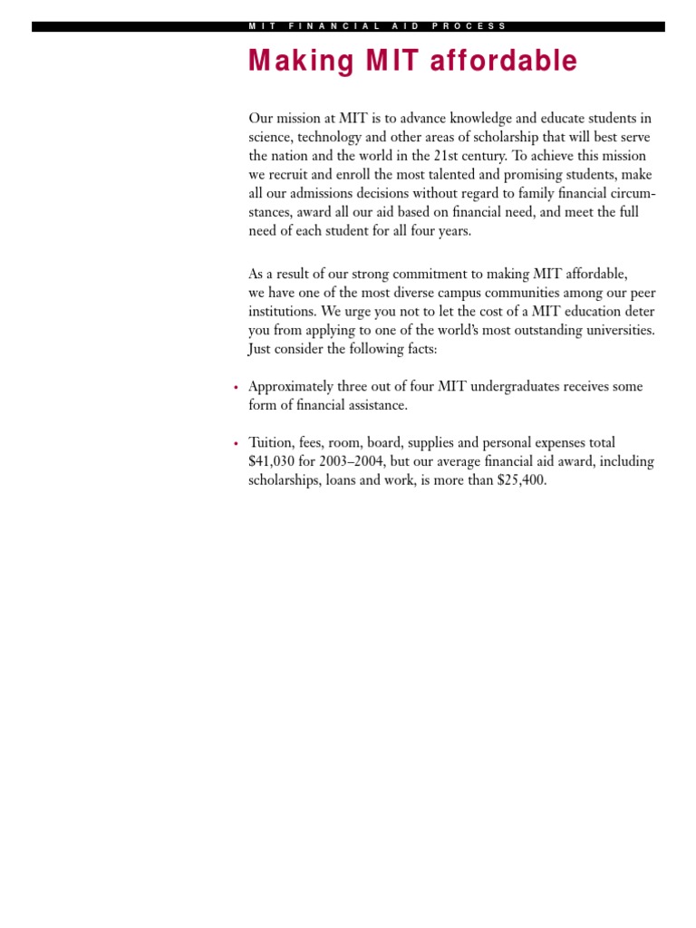 5 MIT Financial Aid Tips