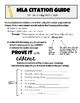 Mla Parenthetical Citation Guide Student Handout By Ela In Eighth