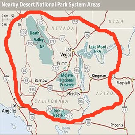 Mojave Desert Map National Preserve Ecosystem Study Com
