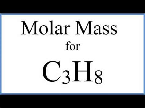 Molar Mass of C3H8