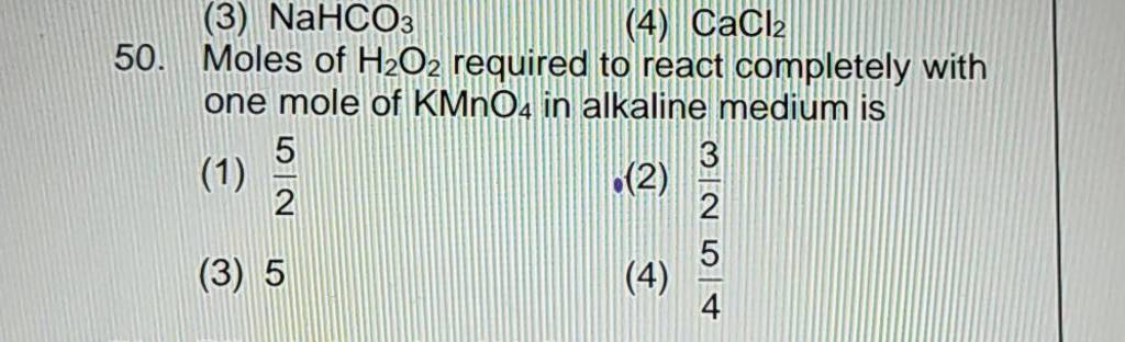Moles Of Kclo3 Required For Producing Sufficient O2 To React With 1