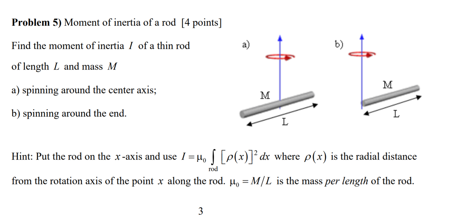 Moment of Inertia of a Rod