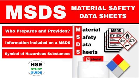 MSDS Stands for Material Safety Data Sheet
