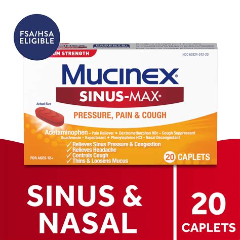 Mucinex Sinus Max Pressure Pain 20 Tablet