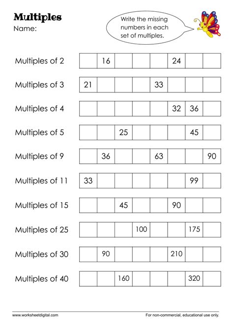 Multiples Of Worksheet Live Worksheets, 40% Off