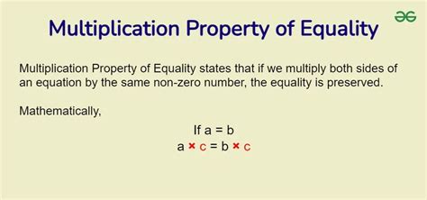 Multiplication Property of Equality Explained
