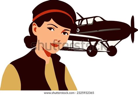 Mystery Amelia Earharts Disappearance Somewhere Over Stock Vector