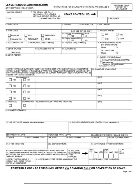 Navy Leave Chit Officer Armed Forces Navies