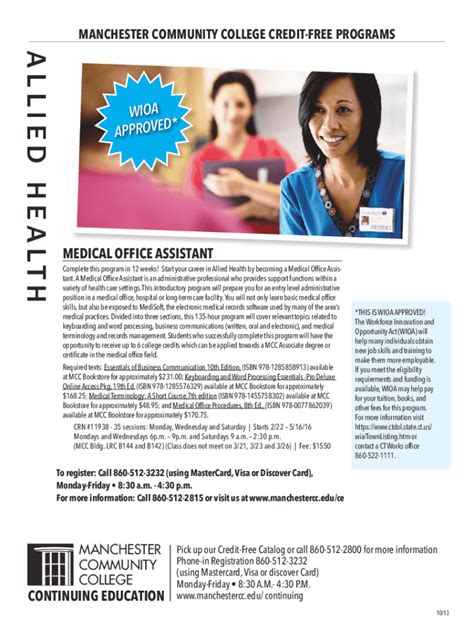 Nchc107m Medical Assistant Online Manchester Community College