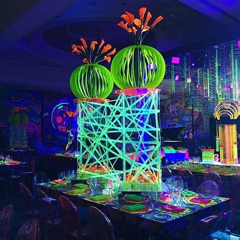 Neon Decor To Rave About Via Alwaysflowersevents Rave Theme Neon