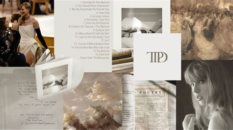 New Album The Tortured Poets Department Wallpaper Collage In 2024