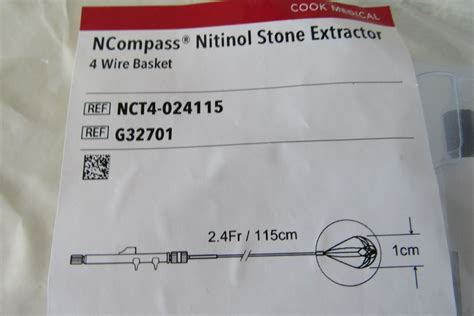 New Cook Medical G36251 Cook Medical Ncompass Nitinol Stone Extractor