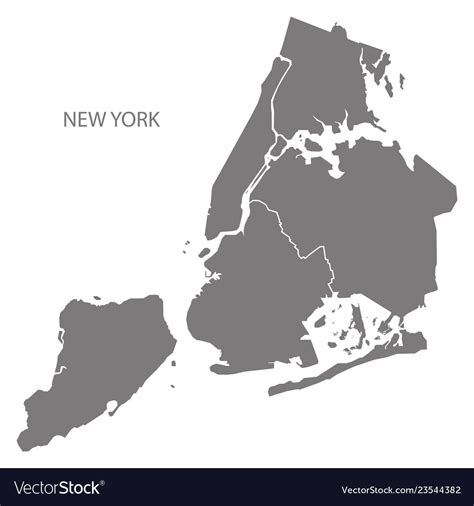 New York City Boroughs Free Vector Map