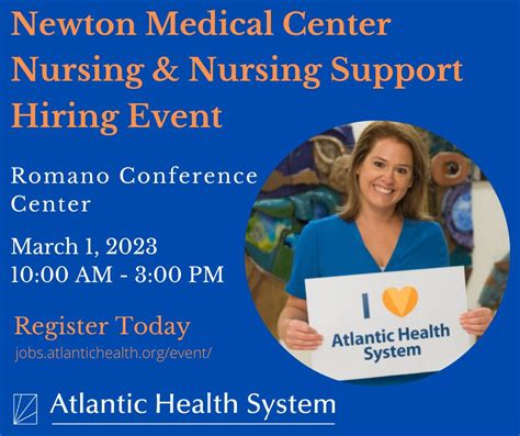 Newton Medical Center Nursing Nursing Support Hiring Event Atlantic