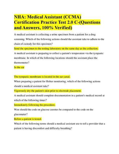 Nha Medical Assistant