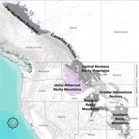 Northern Rocky Mountains Map