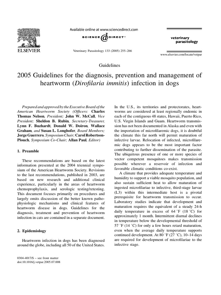 Nsaids Anticoagulants Use In Management Of Heartworm Infection