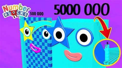 Numberblocks Comparison 5 50 500 5000 500 000 To 5 000 000 Million