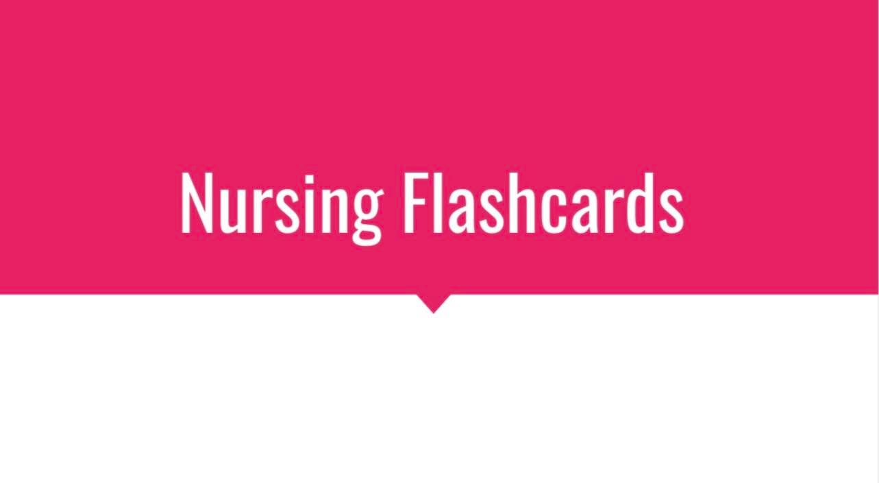 Nursing Flashcards Pdf Etsy