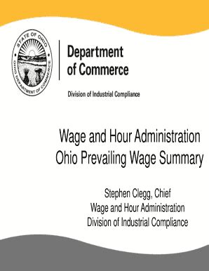 Ohio Prevailing Wage Rates 2023 Fill Online Printable Fillable Blank