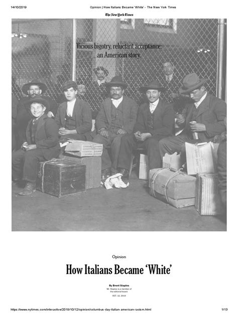 Opinion How Italians Became White The New York Times